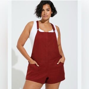 Red Sleeveless Romper